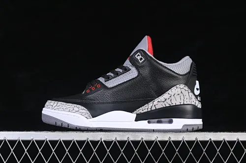 All categories Air Jordan Jordan series basketball shoes Air Jordan 3 TG version Air Jordan 3 "Black Cement" AJ3 Jordan 3 first year black cement DN3707-010